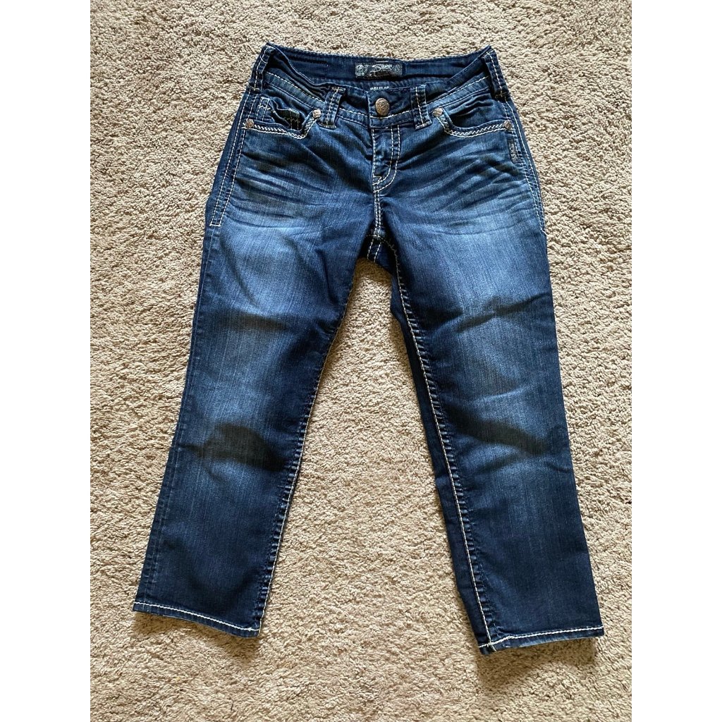 Silver Jeans Women's Size 25 Suki Flap Capri Jeans